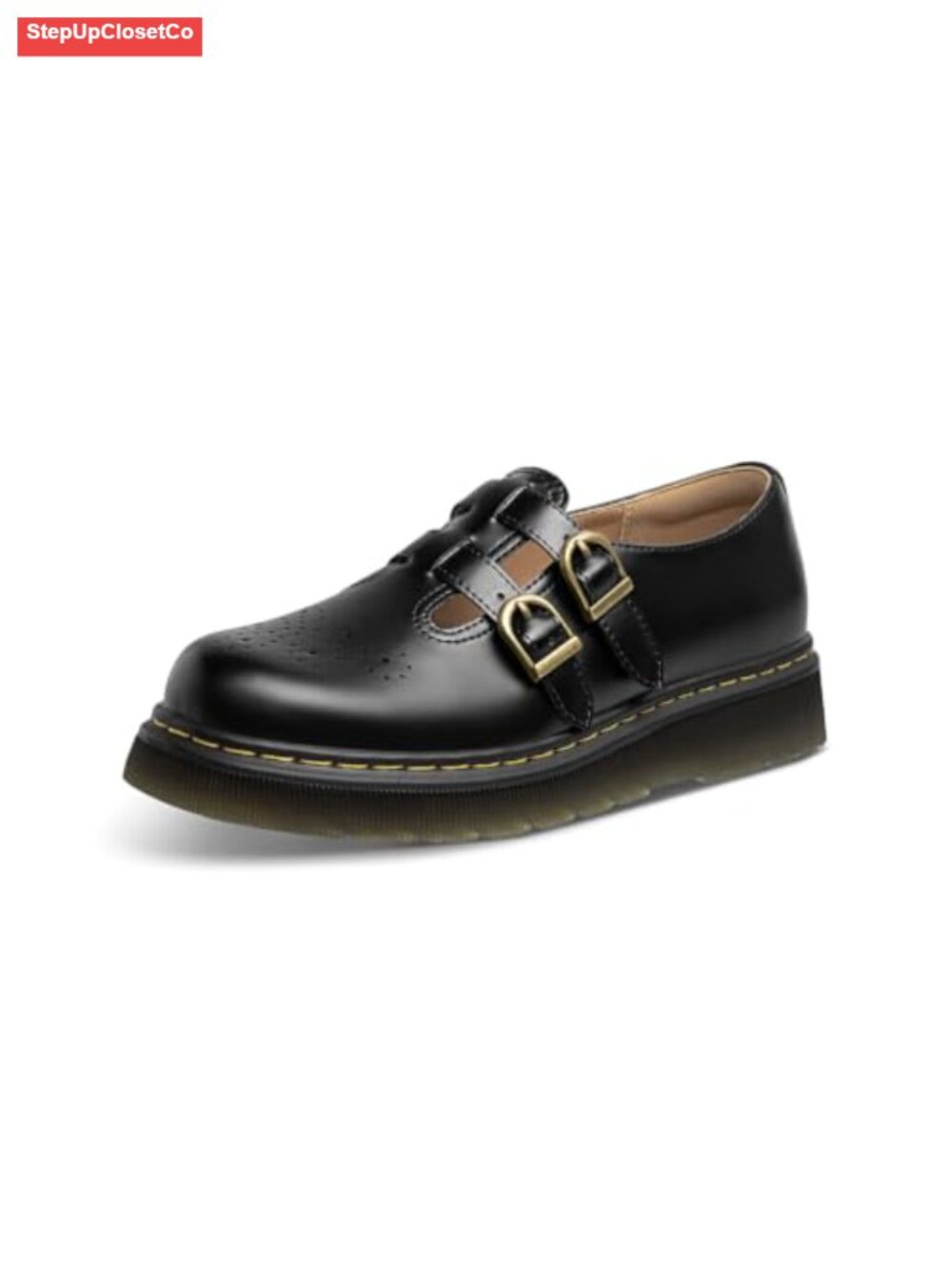 Women's Mary Jane Flats Platform Round Toe Adjustable Dress Shoes